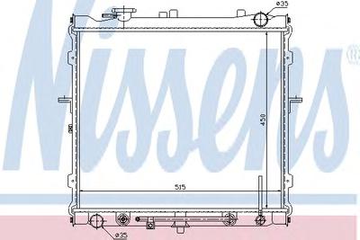 Радиатор, охлаждение двигателя NISSENS 66643