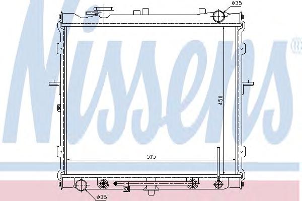 Радиатор, охлаждение двигателя NISSENS