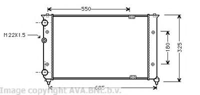 Радиатор, охлаждение двигателя AVA QUALITY COOLING VW 2156