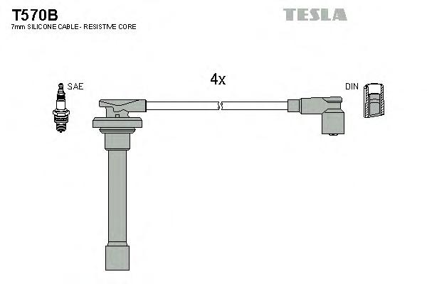 Комплект проводов зажигания TESLA