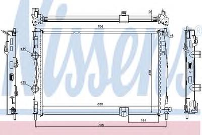 Радиатор, охлаждение двигателя NISSENS 67361