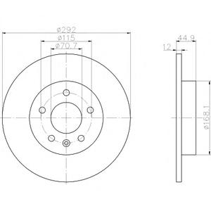 Тормозной диск TEXTAR 92205703