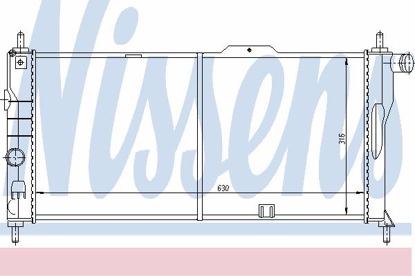 Радиатор, охлаждение двигателя NISSENS