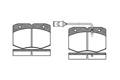 Комплект тормозных колодок, дисковый тормоз ROADHOUSE 243502