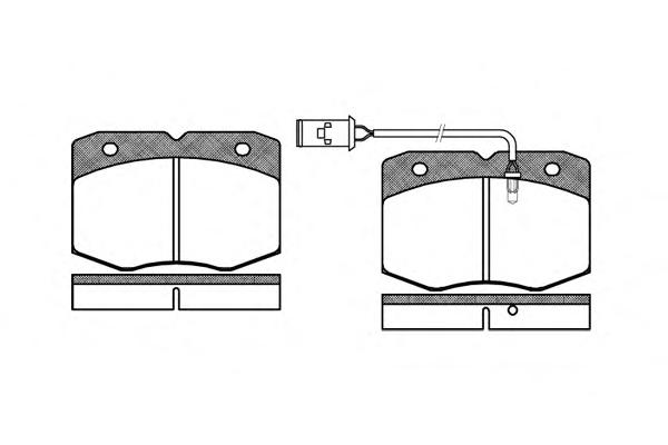 Комплект тормозных колодок, дисковый тормоз ROADHOUSE