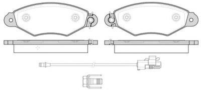 Комплект тормозных колодок, дисковый тормоз ROADHOUSE 264330