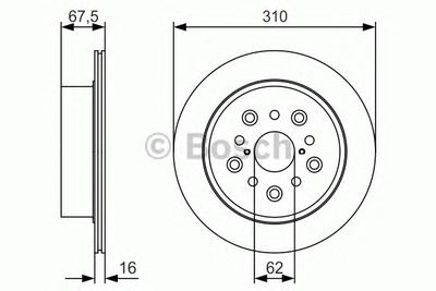 Тормозной диск BOSCH 0 986 479 R25