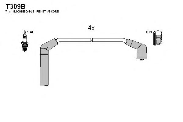 Комплект проводов зажигания TESLA