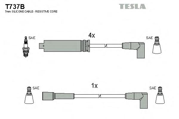 Комплект проводов зажигания TESLA