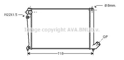 Радиатор, охлаждение двигателя AVA QUALITY COOLING CNA 2105
