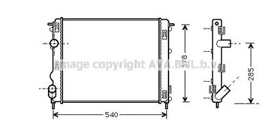 Радиатор, охлаждение двигателя AVA QUALITY COOLING RTA 2269