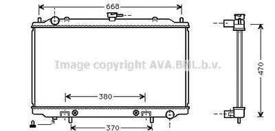 Радиатор, охлаждение двигателя AVA QUALITY COOLING DN 2189