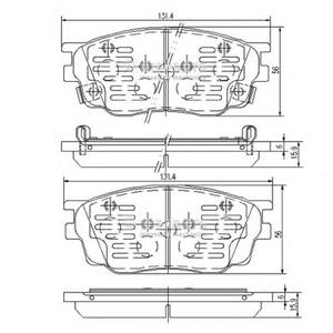 Комплект тормозных колодок, дисковый тормоз NIPPARTS J3603055