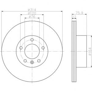 Тормозной диск TEXTAR 92121903
