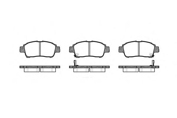 Комплект тормозных колодок, дисковый тормоз ROADHOUSE