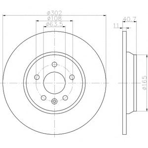 Тормозной диск TEXTAR 92162903