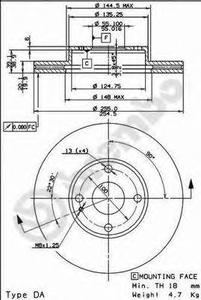 Тормозной диск BREMBO 09.7379.11