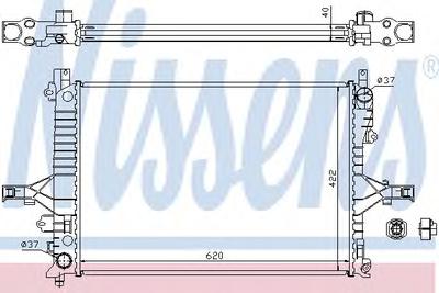 Радиатор, охлаждение двигателя NISSENS 65557A
