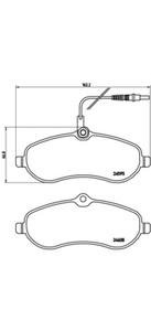 Комплект тормозных колодок, дисковый тормоз BREMBO P61 096