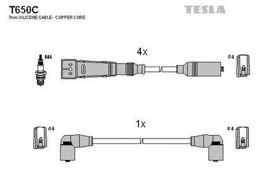 Комплект проводов зажигания TESLA T650C