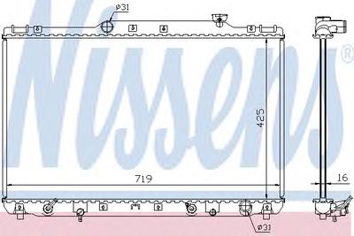 Радиатор, охлаждение двигателя NISSENS 647681