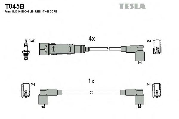 Комплект проводов зажигания TESLA