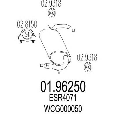 Глушитель выхлопных газов конечный MTS