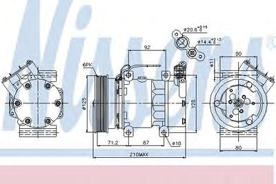Компрессор, кондиционер NISSENS 89064