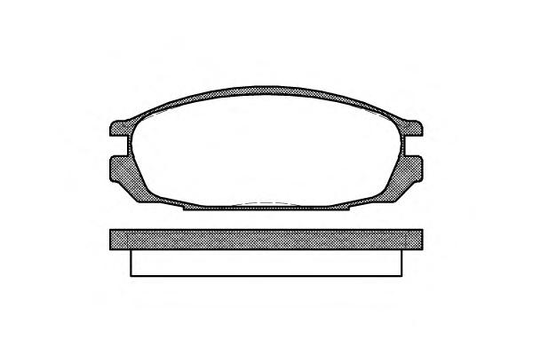 Комплект тормозных колодок, дисковый тормоз ROADHOUSE