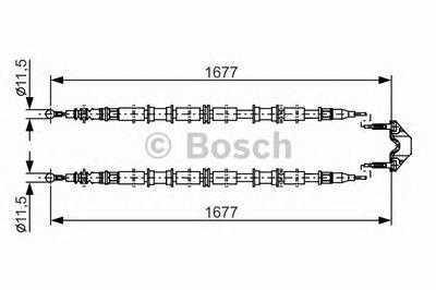 Трос, стояночная тормозная система BOSCH 1 987 482 141