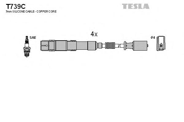 Комплект проводов зажигания TESLA