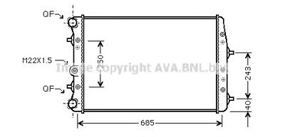 Радиатор, охлаждение двигателя AVA QUALITY COOLING SAA 2010