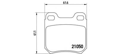Комплект тормозных колодок, дисковый тормоз BREMBO P59 014