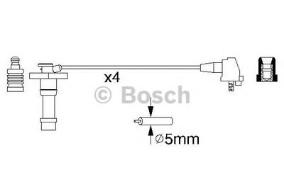 Комплект проводов зажигания BOSCH 0 986 356 928