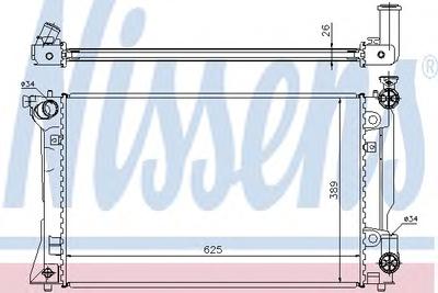 Радиатор, охлаждение двигателя NISSENS 64667A
