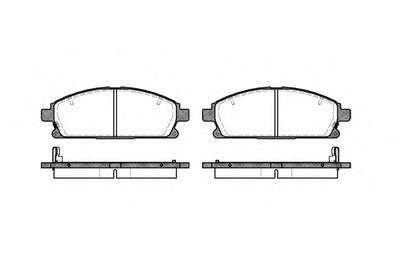 Комплект тормозных колодок, дисковый тормоз ROADHOUSE 267412