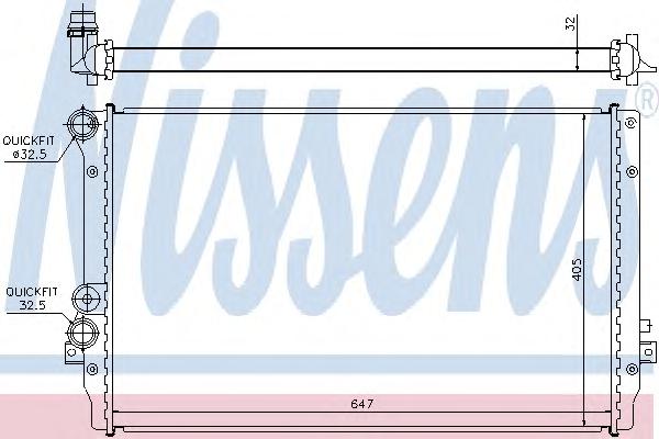 Радиатор, охлаждение двигателя NISSENS