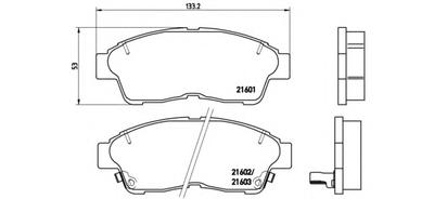 Комплект тормозных колодок, дисковый тормоз BREMBO P83 034