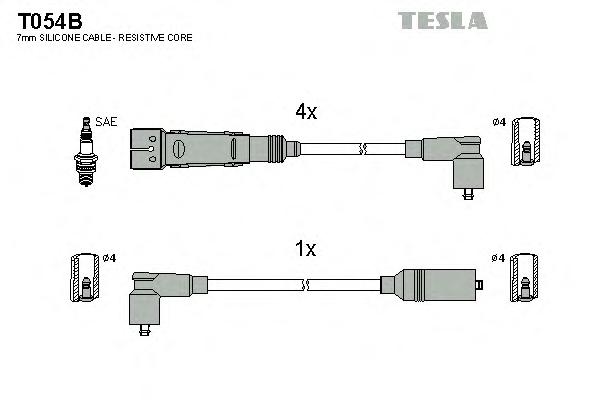 Комплект проводов зажигания TESLA