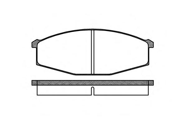 Комплект тормозных колодок, дисковый тормоз ROADHOUSE