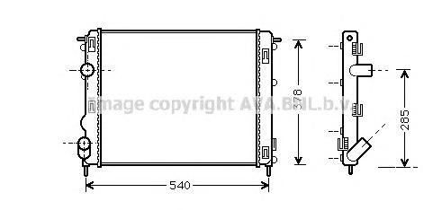 Радиатор, охлаждение двигателя AVA QUALITY COOLING