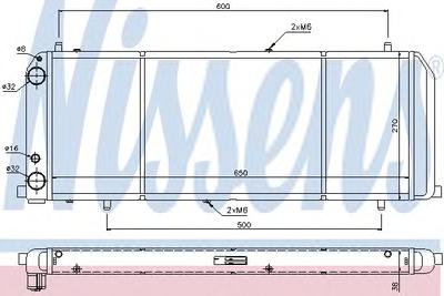 Радиатор охлаждения NISSENS 604201
