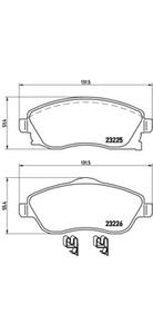 Комплект тормозных колодок, дисковый тормоз BREMBO P59 036