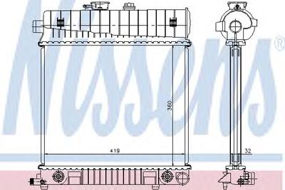 Радиатор, охлаждение двигателя NISSENS 62708A