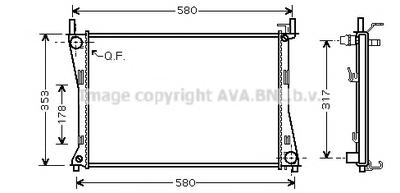 Радиатор, охлаждение двигателя AVA QUALITY COOLING FDA 2325