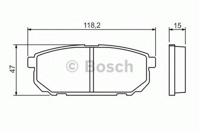 Комплект тормозных колодок, дисковый тормоз BOSCH 0 986 494 388