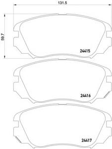 Комплект тормозных колодок, дисковый тормоз TEXTAR 2441501