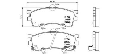 Комплект тормозных колодок, дисковый тормоз BREMBO P49 023