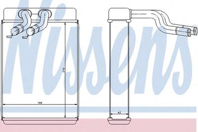 Теплообменник, отопление салона NISSENS 77610