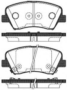 Комплект тормозных колодок, дисковый тормоз ROADHOUSE 2141232